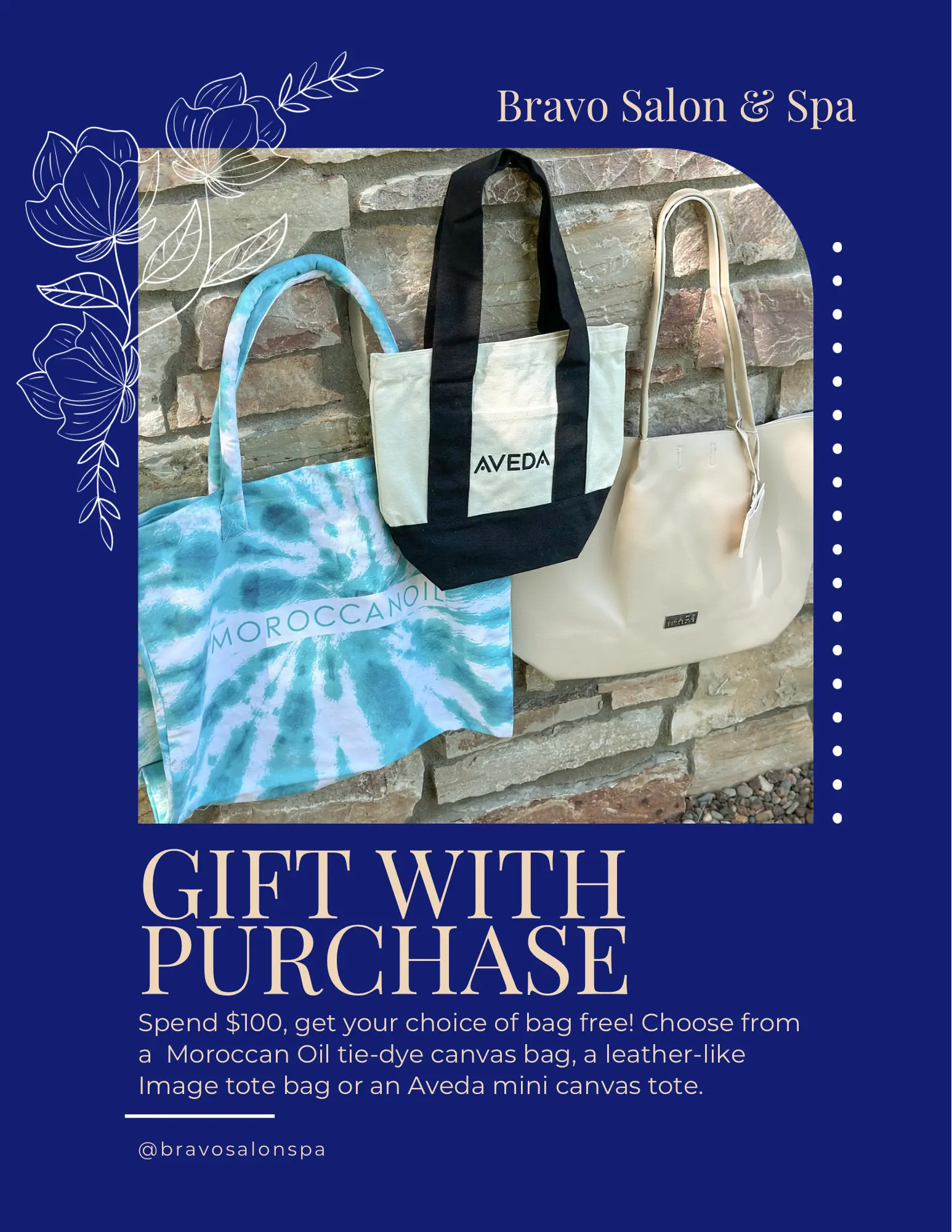 Spend $100 - Get your choice of a bag FREE!