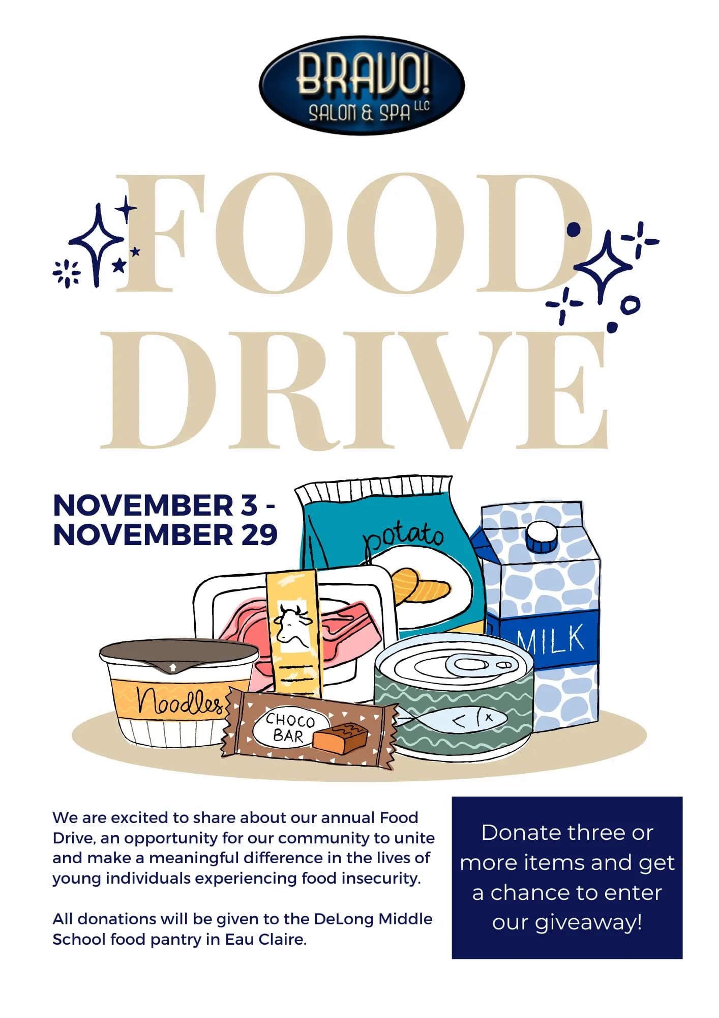 Food Drive - November 3 - November 29